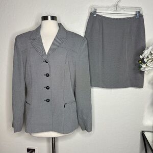 Kasper ASL Business Suit Skirt Set In Gray 10